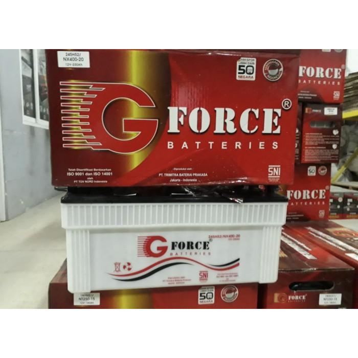 Aki Baterai Gforce NX400-20 Basah 12V 230Ah