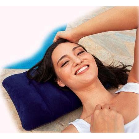 INTEX Bantal Angin Fabric Pillow Royal Blue 68672 Promo