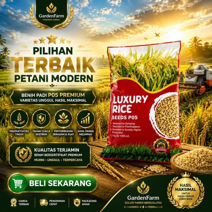 GARDENFARM - [COD] Benih Padi P05 1-10 KG - Bibit Padi Unggul - Bibit Padi Sawah - Benih Padi