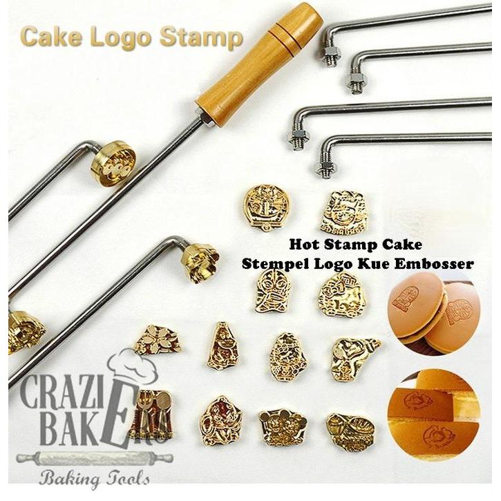 TERLARIS Hot Stamp Cake Stempel Logo Kue Embosser