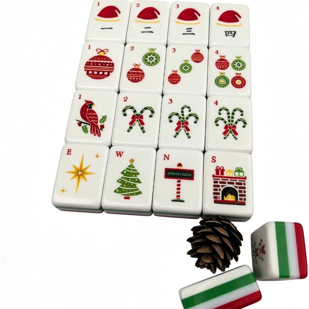 Luxury 4 Layer Pink Gradient Acrylic American Mahjong Set 160Pcs Cute Candy Dessert Star Pattern