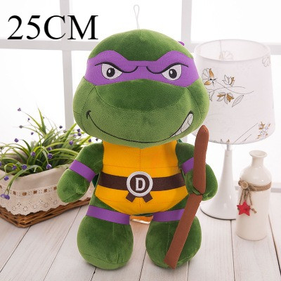 Anime TMNT Plush Toy Ninja Turtles Q Version Sitting Posture Leonardo Da Vinci Raphaelaction Room