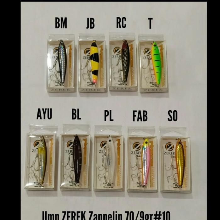 Terlaris Umpan Lure Zerek Zappelin Singking 70 Mm 9 Gram Lure