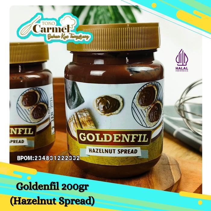 Goldenfil Hazelnut Spread 200gr [Repack] / Selai Hazelnut Coklat TANPA Crunch