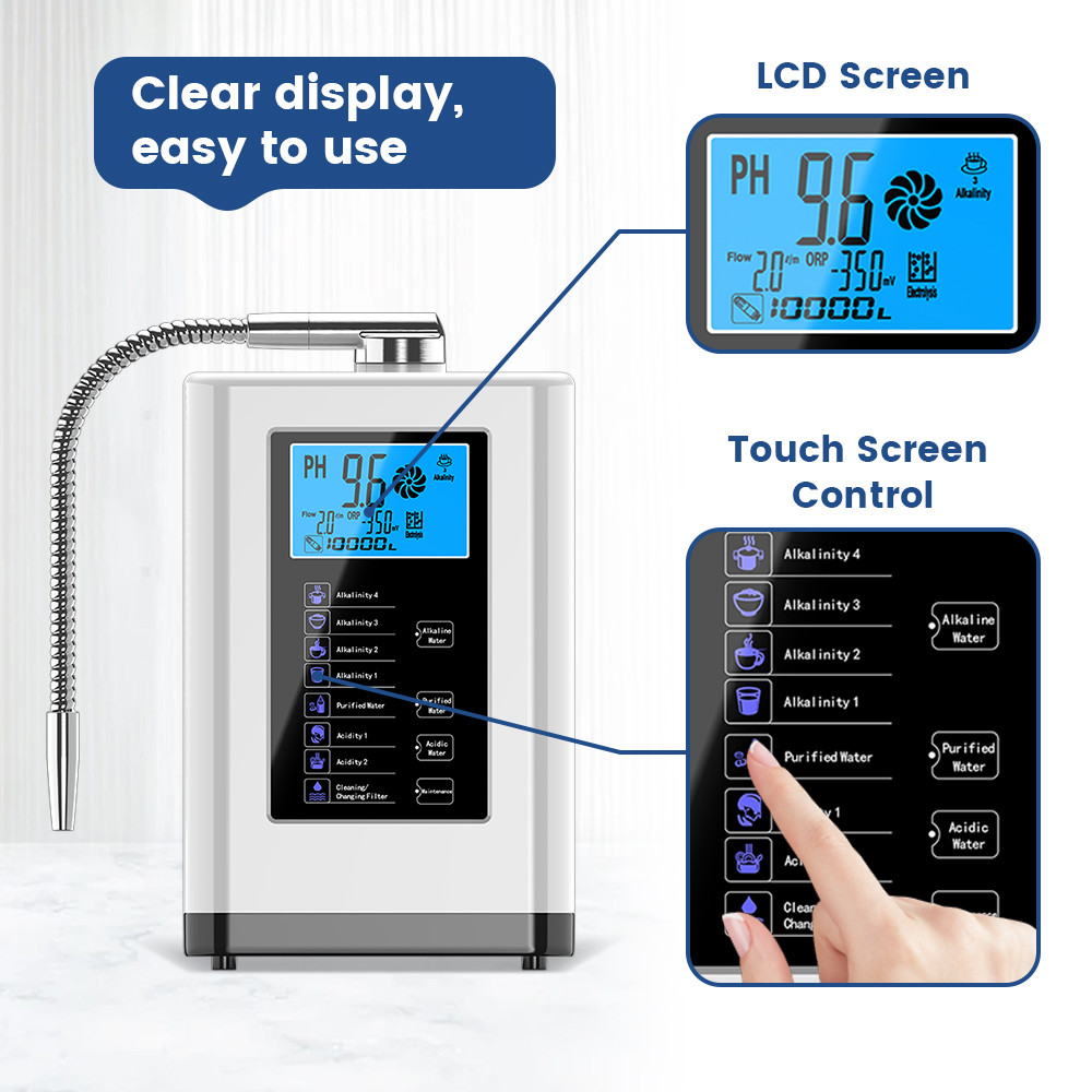 Alkaline Water Machine Ionizers PH Water Device Alkaline Water Dispenser 5 Plate Platinum Coating