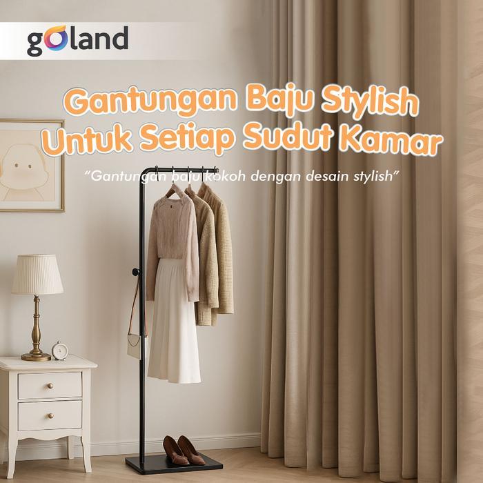 Ikea - Home Stand Gantungan Baju Besi Dan Tas Topi Minimalis Multifungsi Alas Marmer