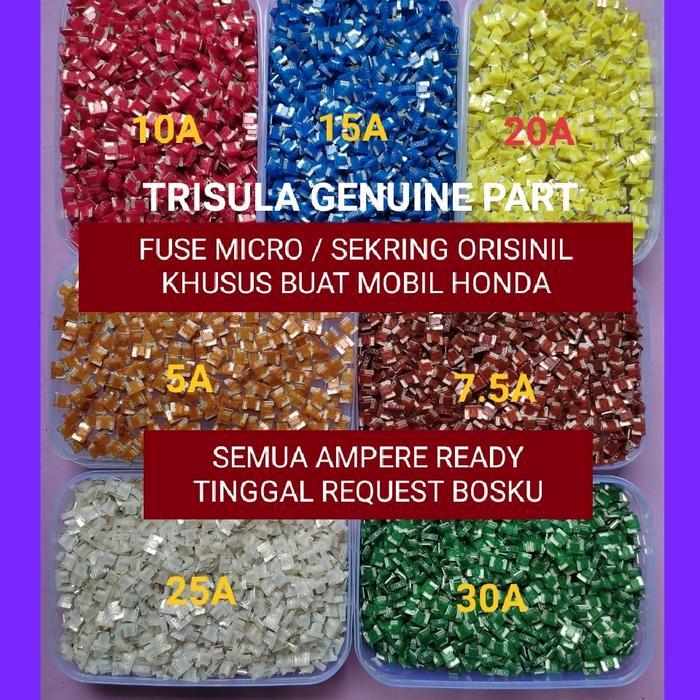 Sekring / Fuse Micro Orisinil, Khusus Mobil Honda Jazz,Crv,Mobilio,Dll