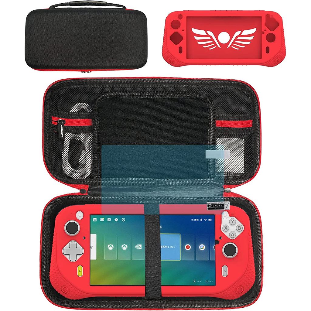 Silicone Cover and Carrying Case and Screen Protector Compatible with Logitech G Cloud Gaming
