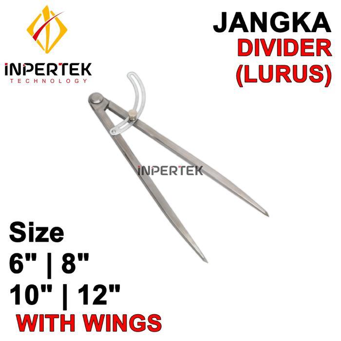 Premium Jangka Besi 6" Jangka Lurus Jangka Bubut 6 Wing Compass Caliper 6 Inch Original