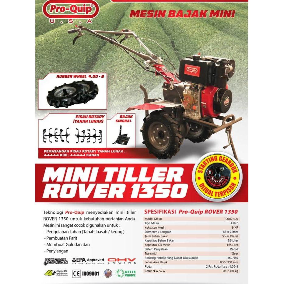 PROQUIP ROVER 1350 Mesin Bajak Mini / Mini Tiller / Cultivator