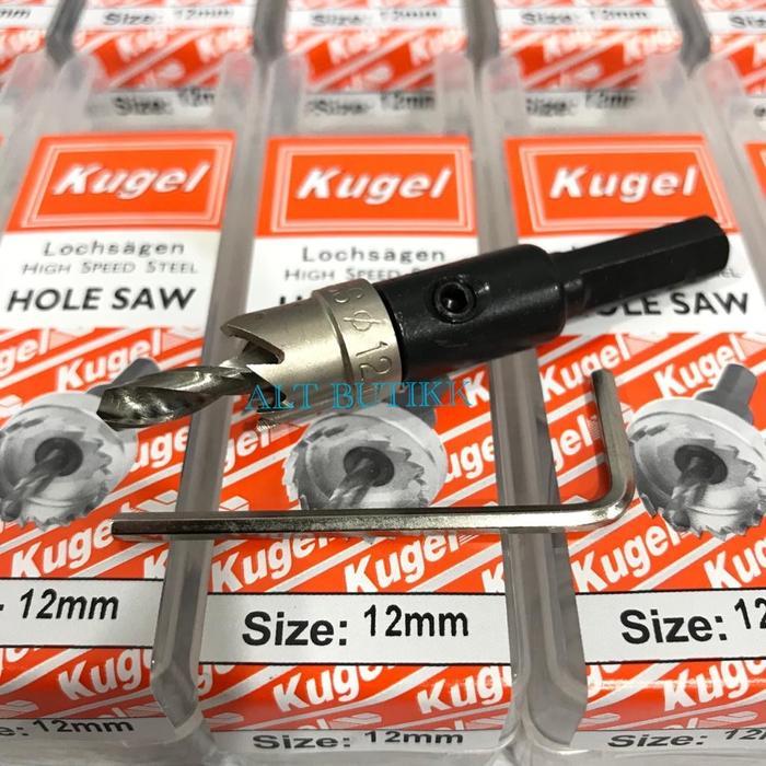 KUGEL HOLE SAW BESI H.S.S 12 mm - MATA BOR BESI HSS ORIGINAL 