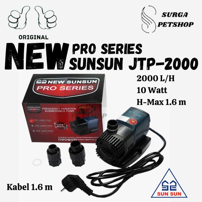 NEW SUNSUN JTP 2000 PRO POMPA AIR CELUP AKUARUM KOLAM IKAN JTP2000