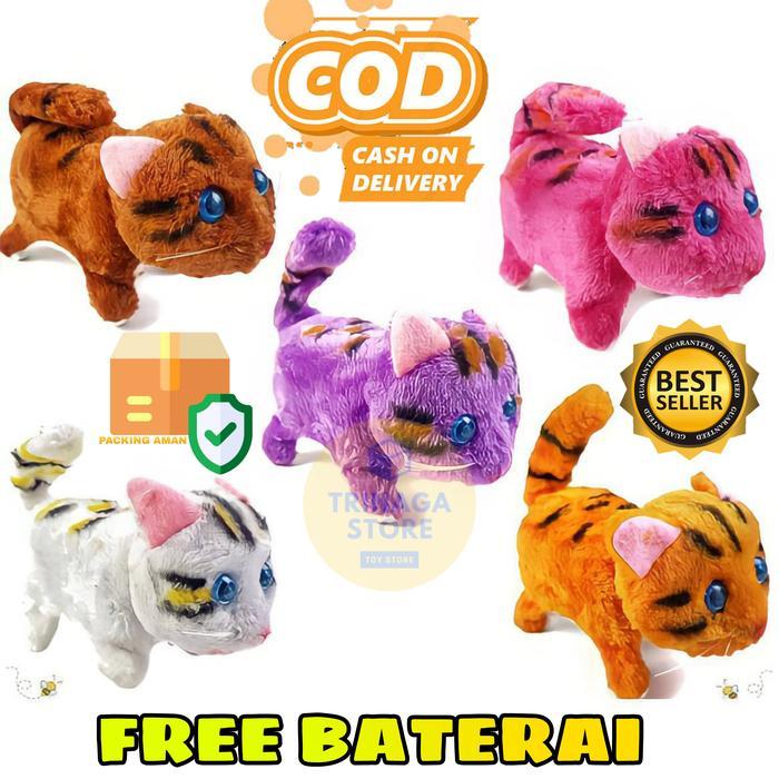 Boneka Kucing Robot Jalan Bersuara