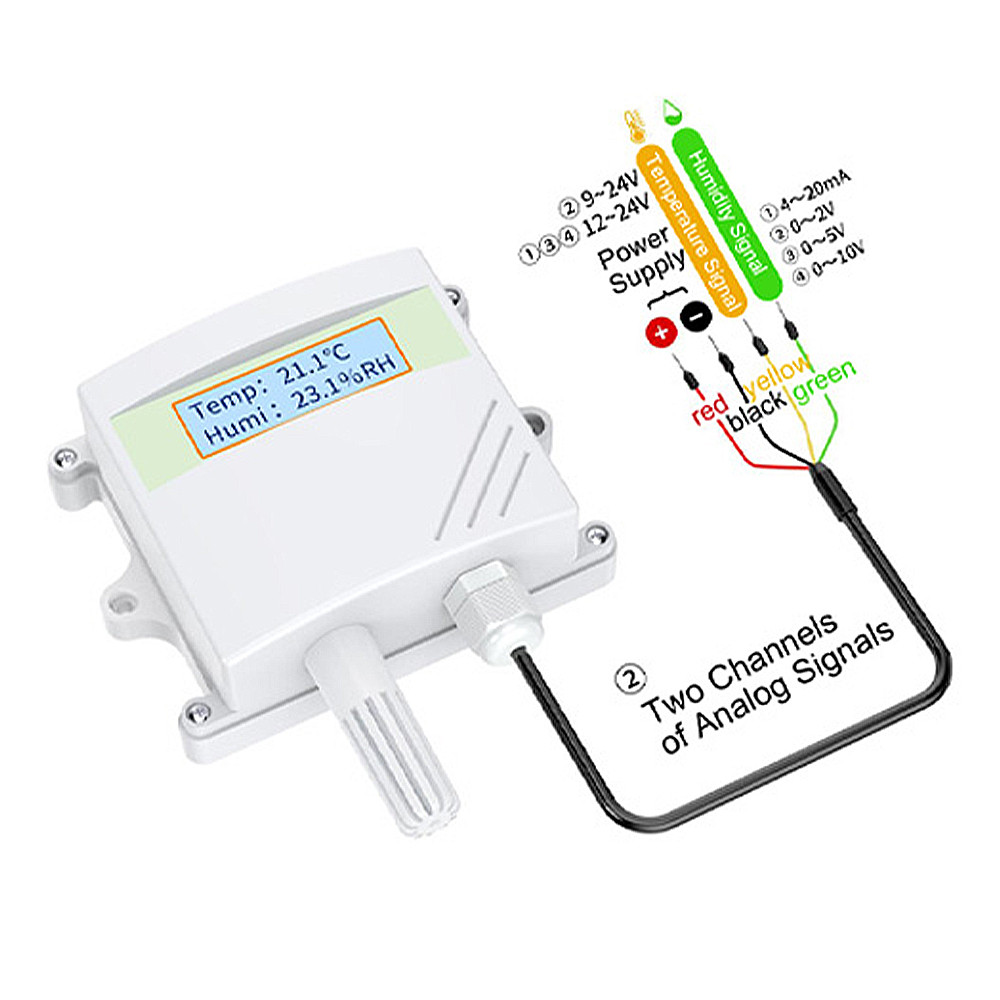 LCD DISPLAY TEMPERATURE AND HUMIDITY SENSOR SHT40 PROBE WALL-MOUNTED DETECTOR WATERPROOF TRANSMITTER