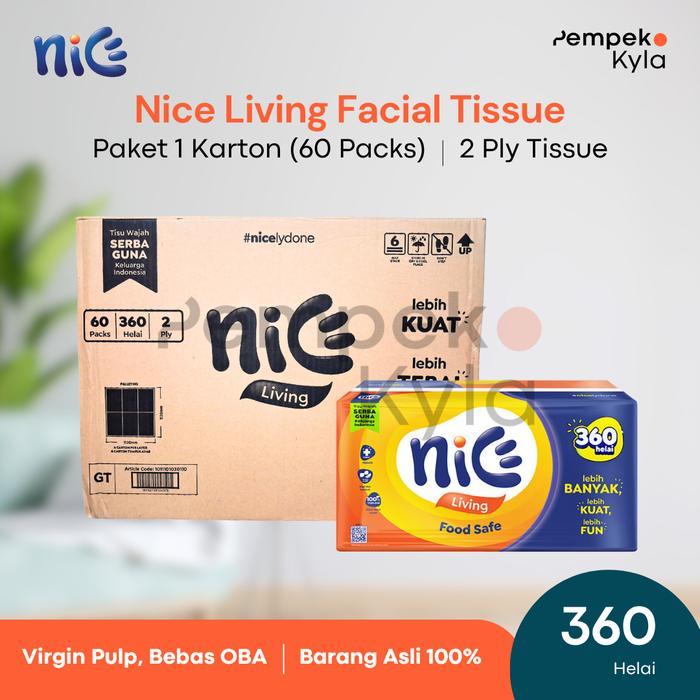 READY tissue nice 180 sheet 1 dus 60 pcs