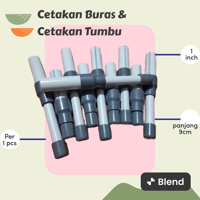 PROMO Cetakan Buras & Tumbu Khas Makassar Bahan PVC 1 pcs Kitchenware Ukuran 9cm x 1inc Cocok untuk