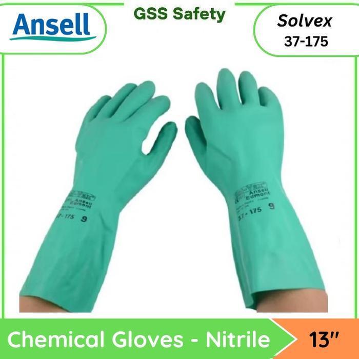 READY Sarung Tangan Nitrile Chemical Gloves Ansell Solvex 37-175