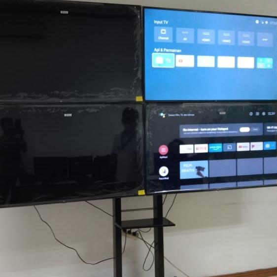 Stand Bracket Tv Standing Bracket Tv 4 Layar 55 50 49 43 32 Inch #Gratisongkir