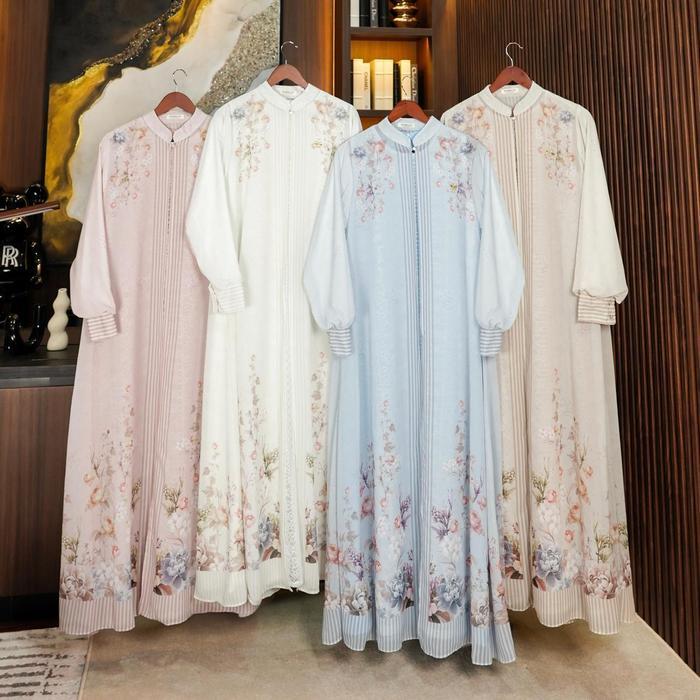 Dumma.id Set Outer Feliz Furano Mix Brukat Chantily + Outer Ceruty Babydoll berfuring Setelan Mewah
