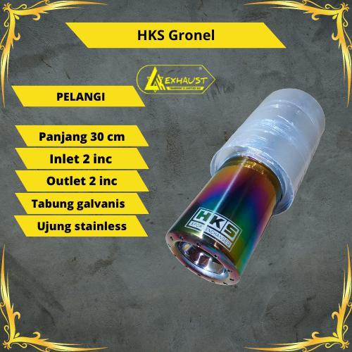 READY Knalpot mobil racing HKS Bass adem,Gahar,Bulat