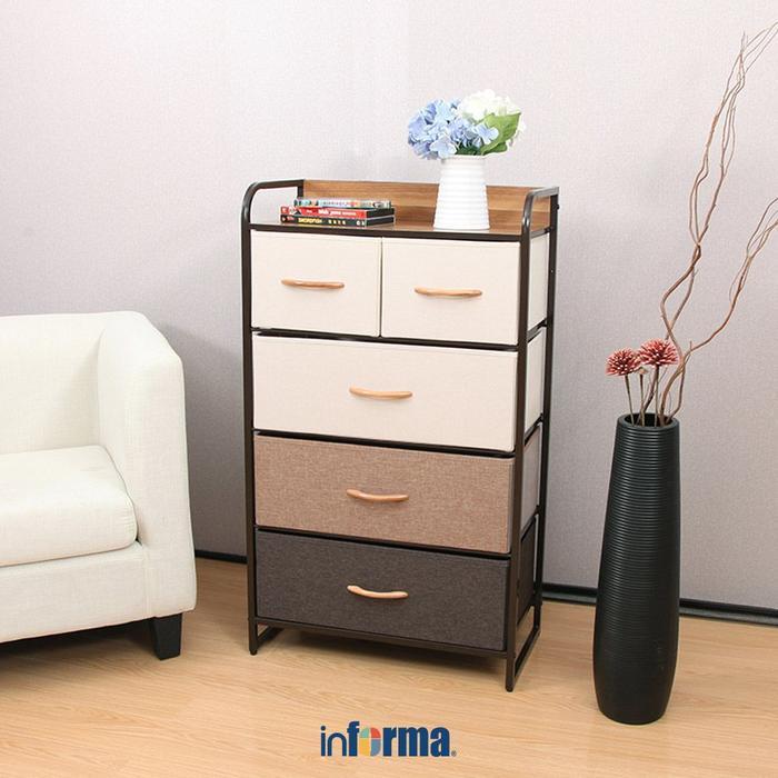 DISKON Informa Floyd Laci Penyimpanan Chest Drawer Lemari Laci Storage Cabinet Organizer Kamar