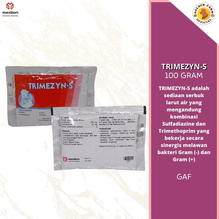 Trimezyn-S 100 gram Medion Obat Ayam Snot Crd