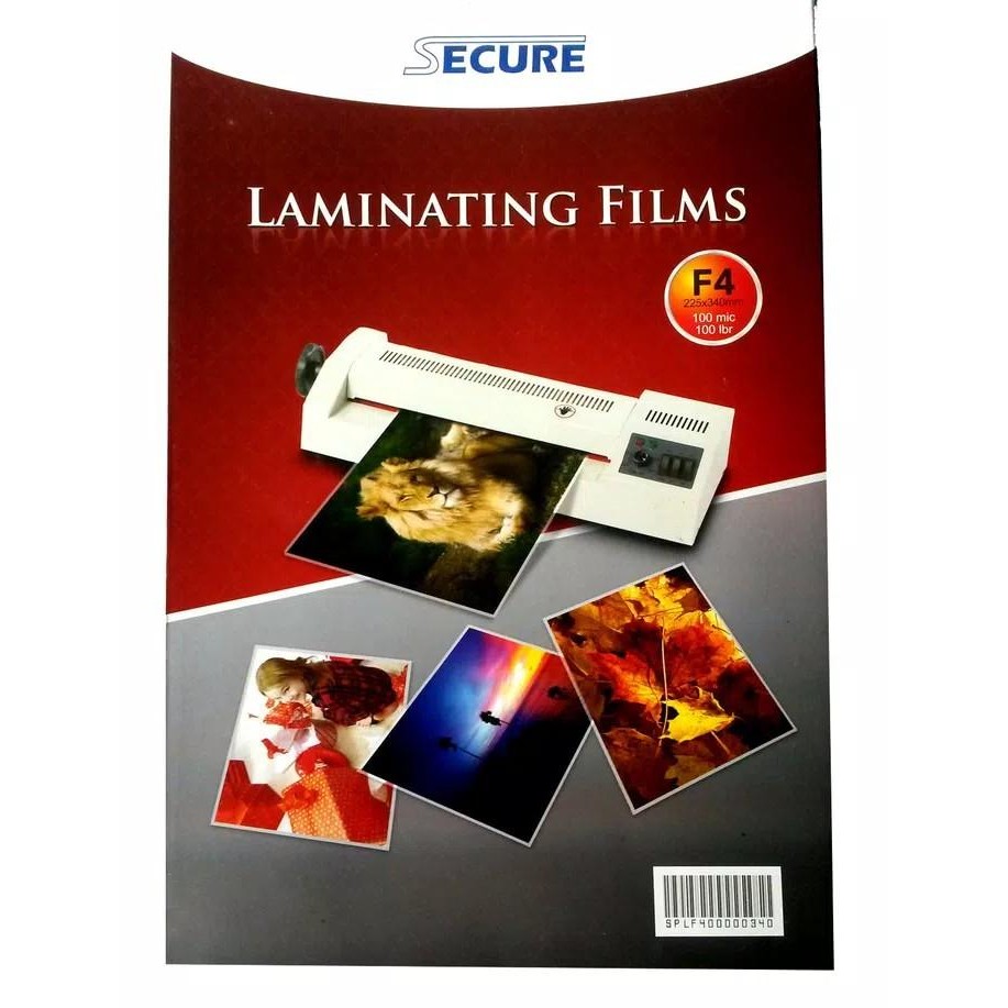 

Plastik Laminating Film SECURE Ukuran F4 - Laminator / Mesin Laminasi