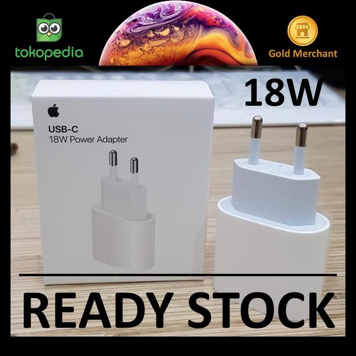 (Original) Usb-C 20W Power Adapter Iphone Fast Charger Ibox Resmi