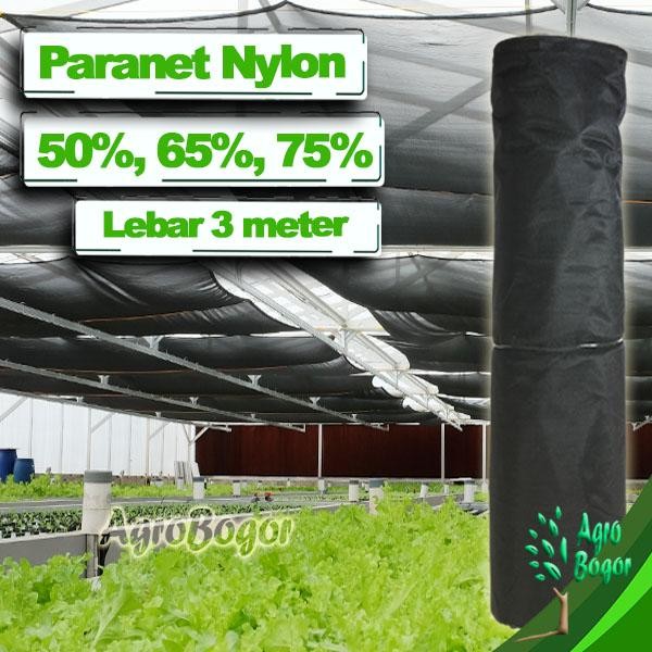 Paranet Nylon 50%, 65%, 75% Lebar 3 meter Eceran Meteran