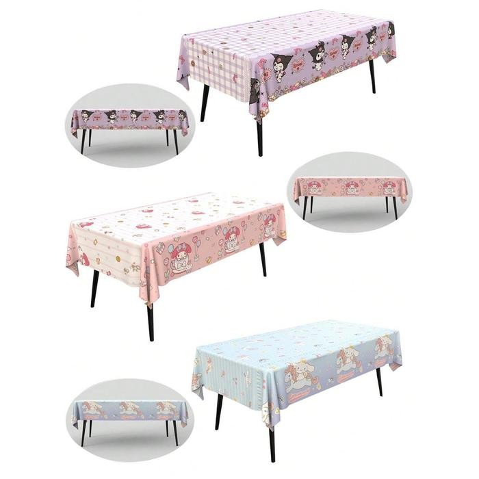 TABLE COVER / TAPLAK MEJA ULANG TAHUN ANAK KARAKTER RABBIT PRINCESS ENCANTO TOY STORY LIGHTNING