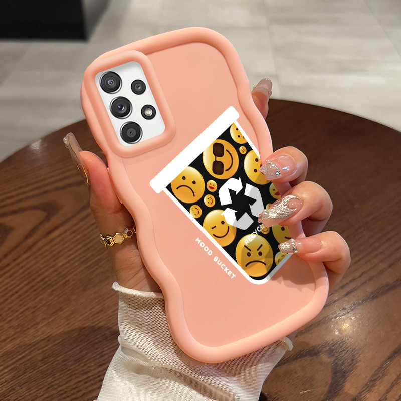 Casing Untuk Samsung A52 4G A52 5G A52s Case Casing Cangkir tas emosi pola HP Cesing lunak Silikon S