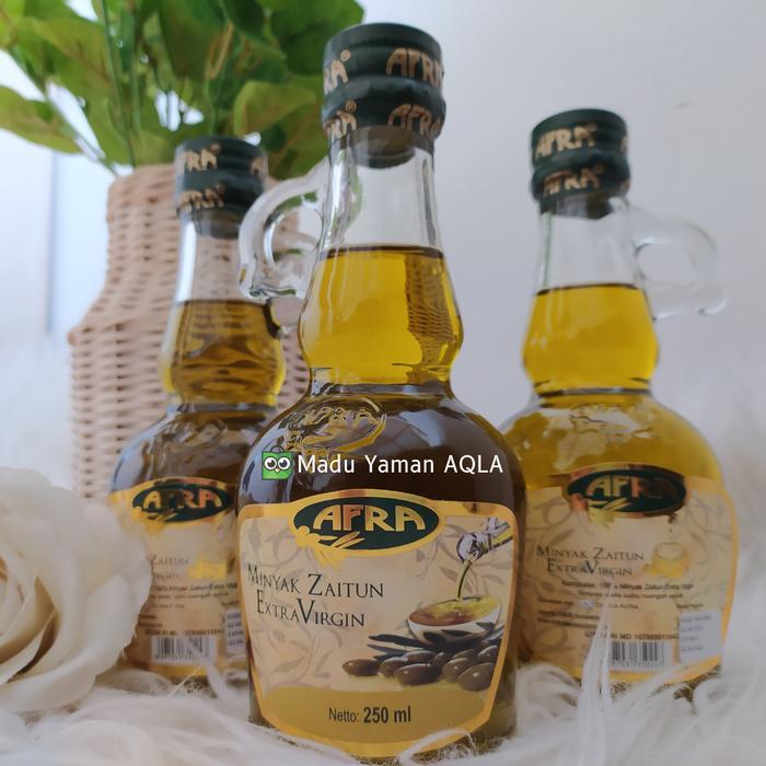 MINYAK ZAITUN AFRA EXTRA VIRGIN OLIVE OIL 250 ML BISA DIMINUM