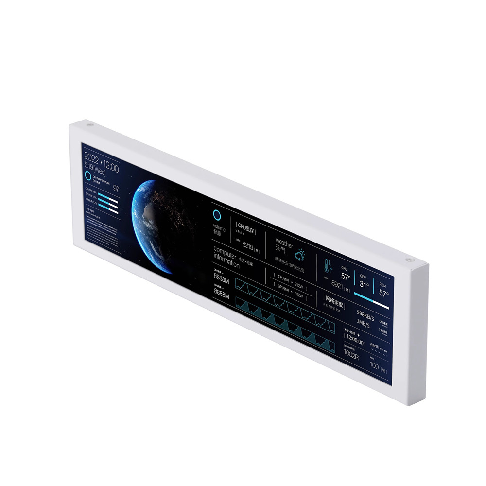 Computer IPS Monitor 8.8'' SUB Screen Hardware Monitoring Second Display USB Type-C 1-Cable-Run Soft