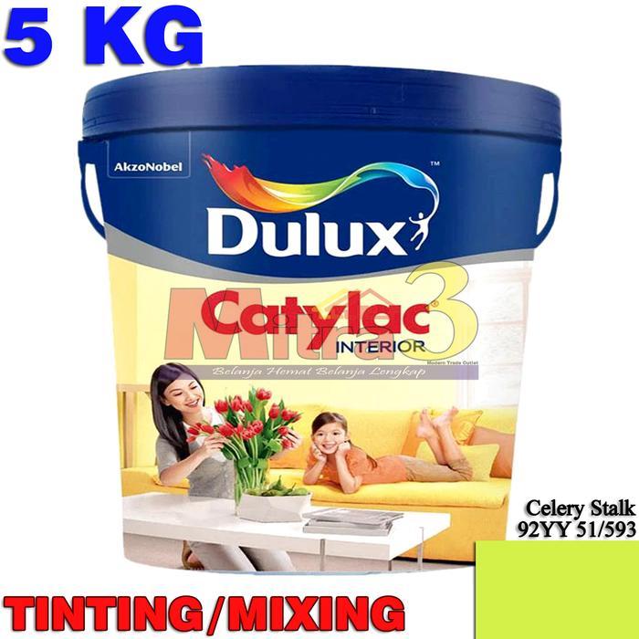hanya disini] Cat Tembok Dulux CATYLAC Interior Celery Stalk (mixing) Hijau Bolu Pandan 5 KG