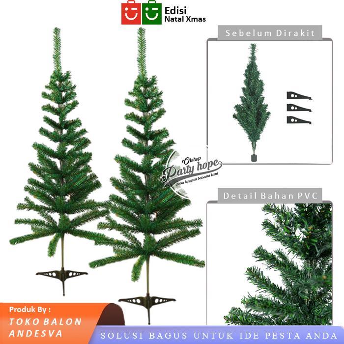 Pohon Natal Pvc 120 Cm / Pohon Natal Christmas Tree Tinggi 120 Cm / Ornamen Hiasan Pohon Natal Pvc