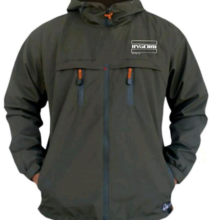 Eiger Adventure - Jaket Outdoor Parasut Cowa /Waterpuk Parasut Pria Casual Waterproof Keren Hitam