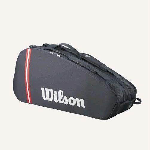 Tas Wilson TOUR 6pack New 2025 / Wilson Tour Tennis bag 6R Charcoal / Tas tenis 2 resleting Wilson