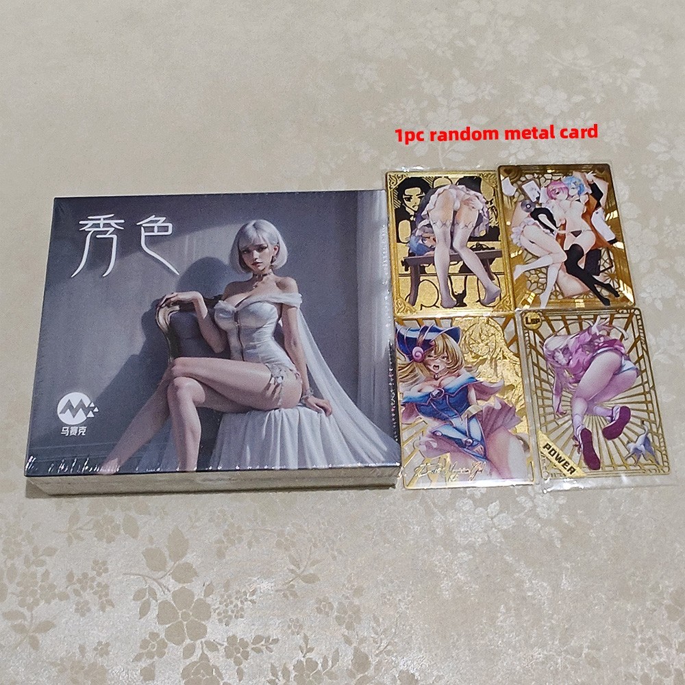 Goddess Series Beautiful Color Card Booster Box Anime Girl Party Feast Bikini Rare Limited Metal Car