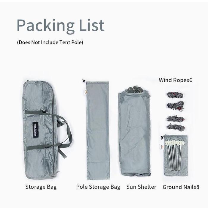 Flysheet Hexagonal Vinyl Naturehike Nh20Tm087 Tenda Shelter Camping