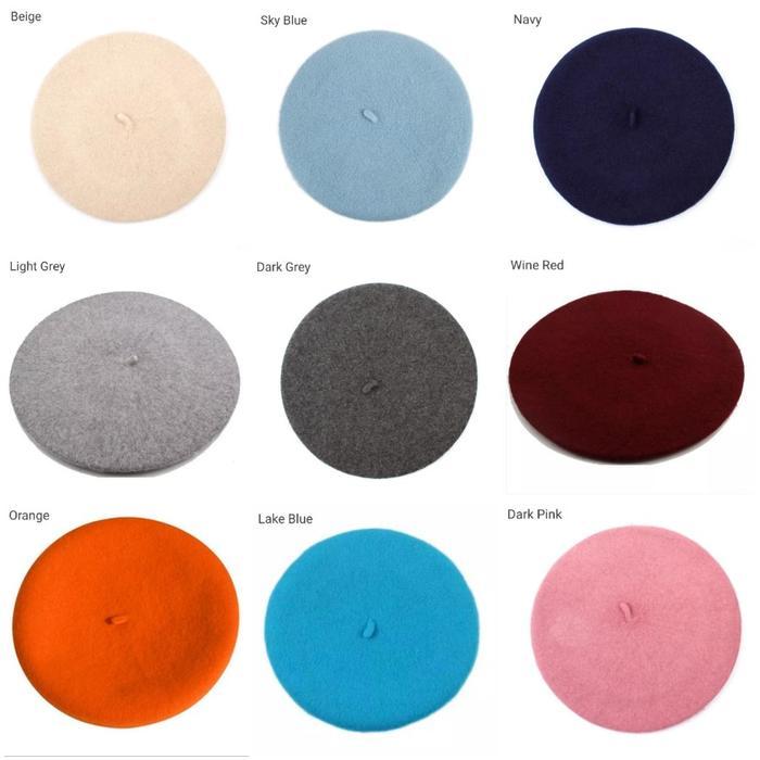 TOPI BARET IMPORT ANEKA WARNA TOPI FASHION WANITA PRIA DEWASA