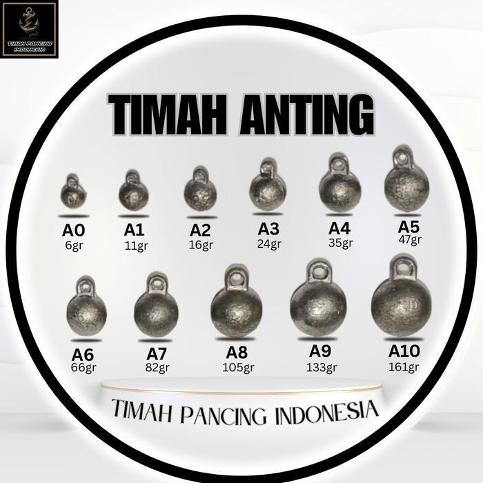 Timah Anting / timah pancing / timah pemberat / toko timah pancing / timah dasaran / timah laut