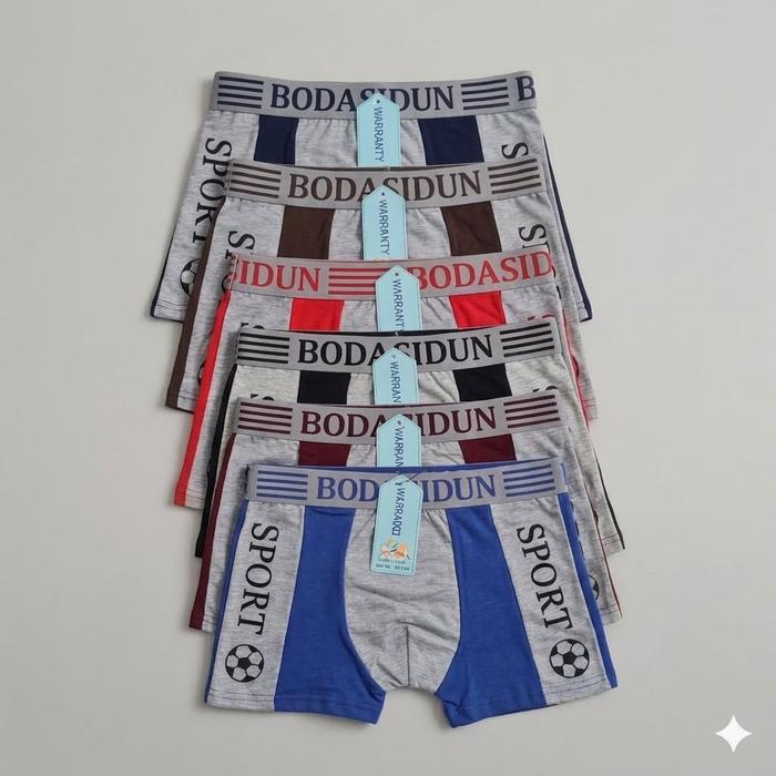 3 PCS Celana Dalam BOXER anak Laki Laki BODASIDUN 316 / CD Sempak Kolor Dalaman Celana Pendek anak