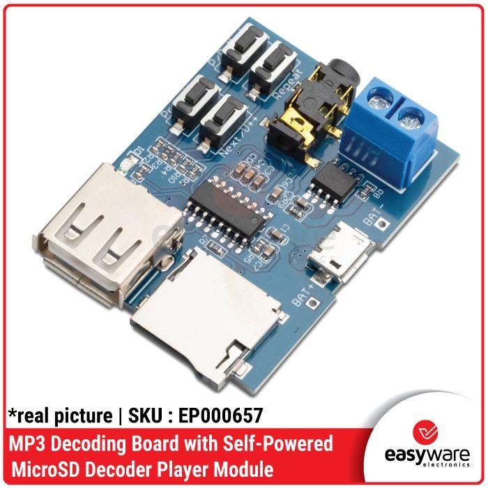 NEW MP3 Player Decoder Module with Self-Powered TF Card