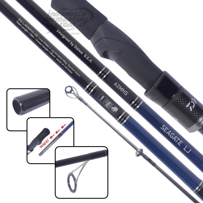 READY Terlaris Joran DAIWA SEAGATE PE#1-3 PE#2-4 PE#2.5-4 183 188cm LJ CJ Spinning Jigging ~