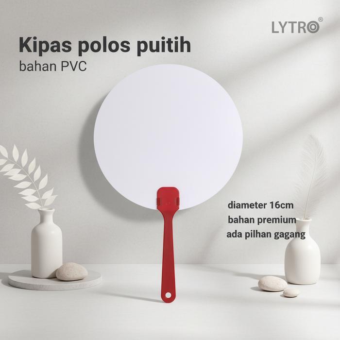 Custom Order - Kipas Plastik Polos Bulat - Tanpa Gagang