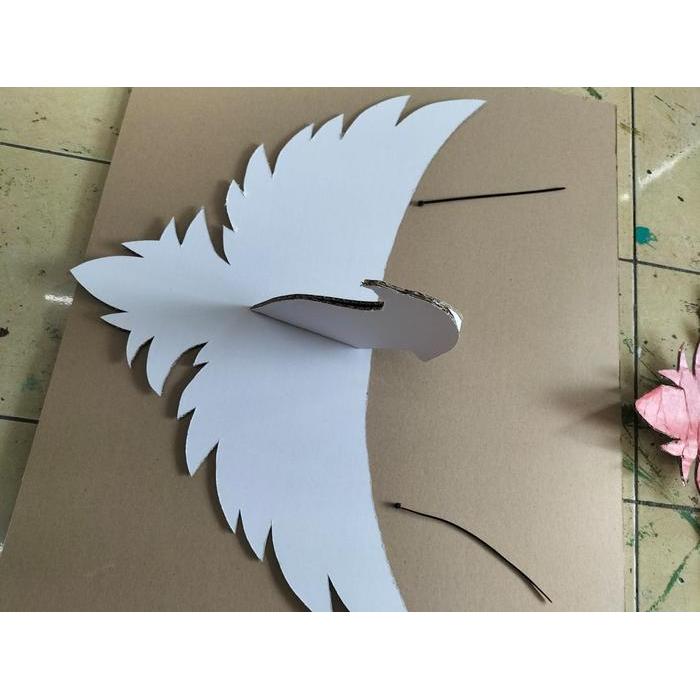 Sale- Hiasan Sepeda Bentuk Burung Garuda Putih, Kreasi Diy Dari Kardus Untuk Pawai Sepeda Anak 17