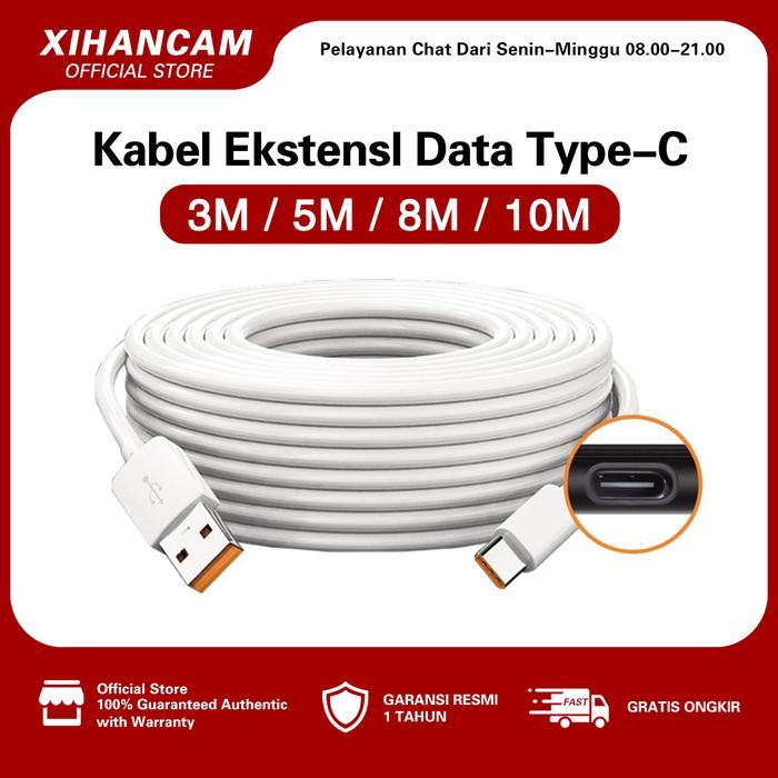 KABEL TYPE C 5 METER KABEL DATA TYPE C PANJANG 3 METER KABEL CCTV MICRO EXTENSION 10 METER