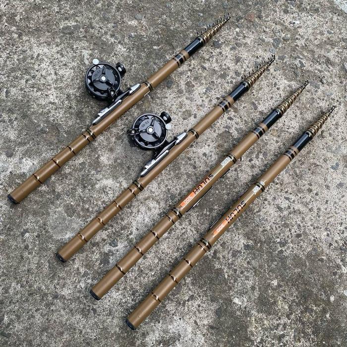 Set Joran Tegek Kolong Resin Rapi Ruas Pendek Oregon Suluh
