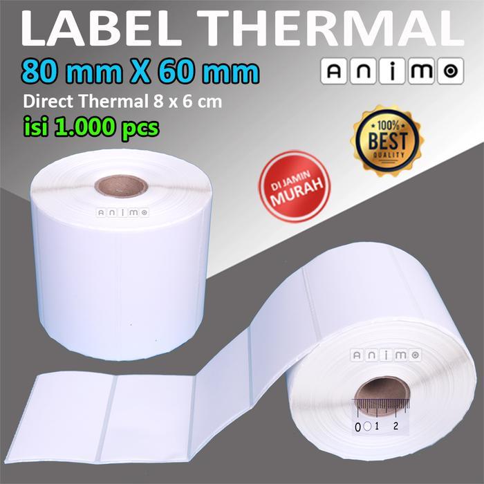 Promo Label Thermal 80X60 - Barcode Thermal 80 X 60 Mm - Direct Thermal 80 Mm X 60 Mm - Stiker