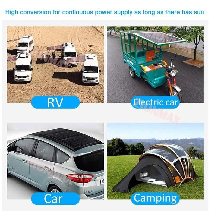 60w/100w Solar Panel Surya Pembangkit Listrik Panel Tenaga Surya 1 Paket Lengkap Waterproof Solar